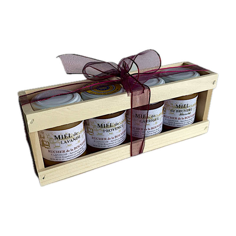 Honig-Probierset mit roter Schleife