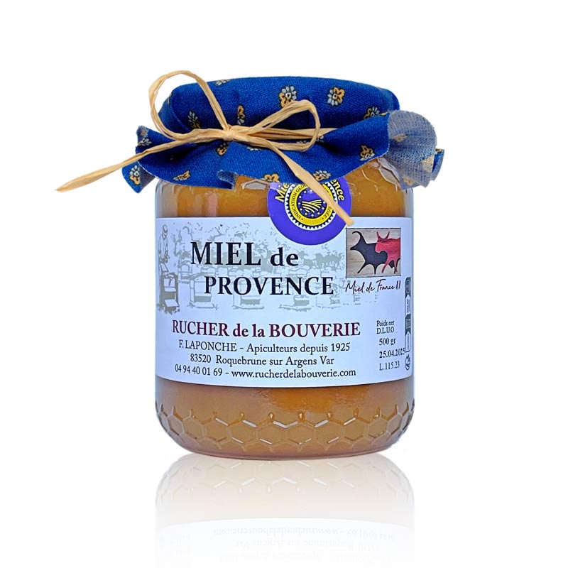 Provence-Honig mit Stoffdekor blau
